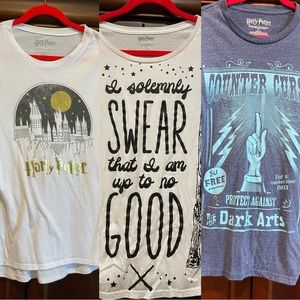 3 womens Harry Potter shirt bundle